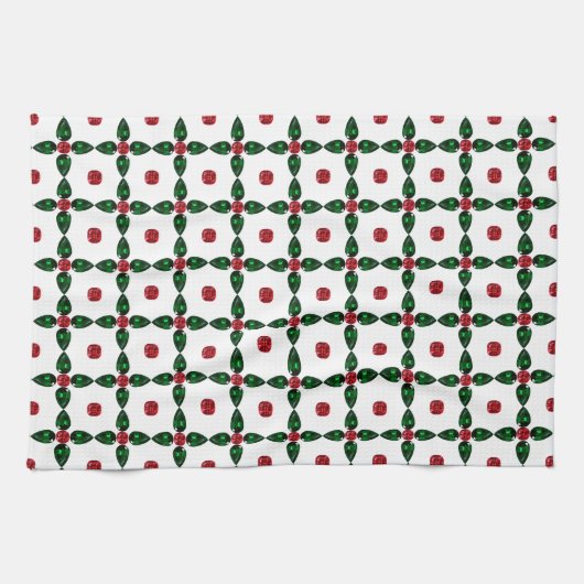 Grünes Muster Geschirrtuch (Horizontal)