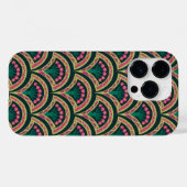 Grünes Muster in der Muschel Case-Mate iPhone Hülle (Rückseite (Horizontal))