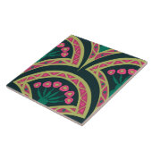 Grünes Muster in der Muschel Fliese (Seite)