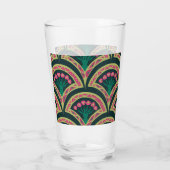 Grünes Muster in der Muschel Glas (Rückseite)