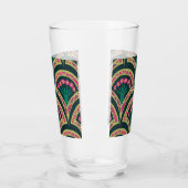 Grünes Muster in der Muschel Glas (Links)