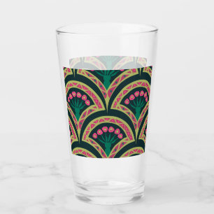 Grünes Muster in der Muschel Glas