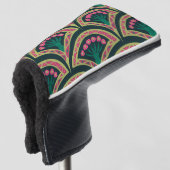 Grünes Muster in der Muschel Golf Headcover (3/4 Vorderseite)