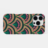 Grünes Muster in der Muschel iPhone Hülle (Rückseite (Horizontal))