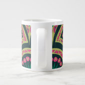 Grünes Muster in der Muschel Jumbo-Tasse (Rückseite)