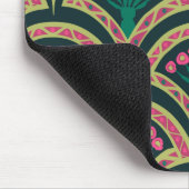 Grünes Muster in der Muschel Mousepad (Ecke)