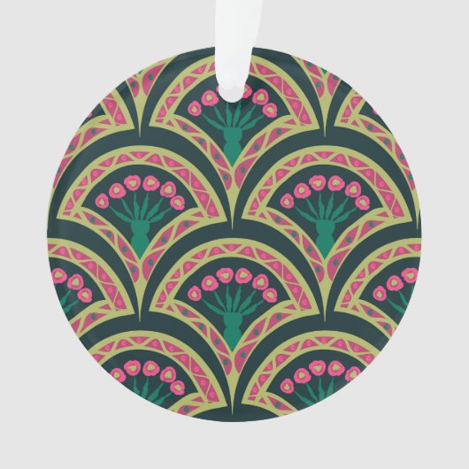 Grünes Muster in der Muschel Ornament (Vorderseite)
