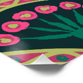 Grünes Muster in der Muschel Poster (Ecke)