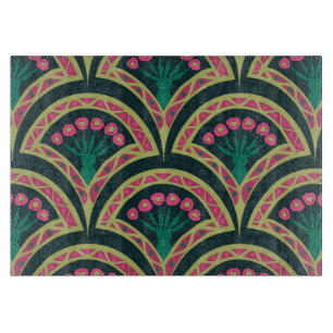 Grünes Muster in der Muschel Schneidebrett