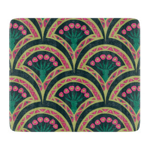 Grünes Muster in der Muschel Schneidebrett