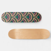 Grünes Muster in der Muschel Skateboard (Horizontal)