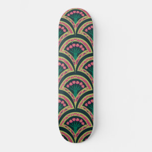 Grünes Muster in der Muschel Skateboard