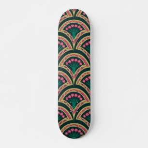 Grünes Muster in der Muschel Skateboard