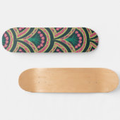 Grünes Muster in der Muschel Skateboard (Horizontal)