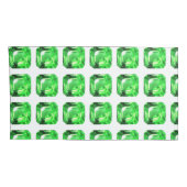 Grünes Muster Kissenbezug (Rückseite-Rechts)