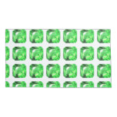 Grünes Muster Kissenbezug (Rückseite-Links)