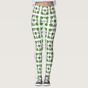 Grünes Muster Leggings