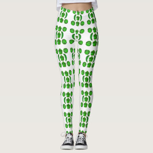 Grünes Muster Leggings