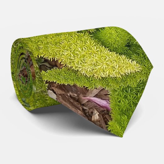 Grünes Muster Neck Tie Krawatte (Gerollt)