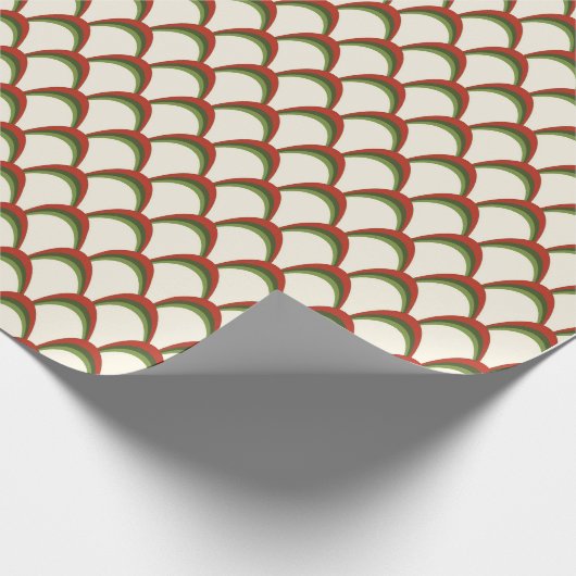 Grünes Muster - Weihnachtswrapping Paper Geschenkpapier (Ecke)
