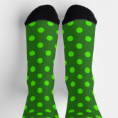 Grünes Musterdesign mit dunkelgrünen Tupfen  Socken (Oben)