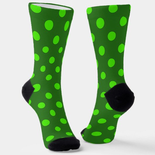 Grünes Musterdesign mit dunkelgrünen Tupfen  Socken