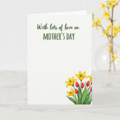 Grünes Muttertag Liebe Karte (Gelbe Blume)