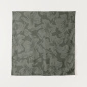 Grünes, nahtloses Muster im Hintergrund Wandteppich (Vorderseite)