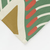 grünes nahtloses Muster mit Linien und Geometrie Fleecedecke (Ecke)