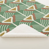 grünes nahtloses Muster mit Linien und Geometrie Sherpadecke (3/4)