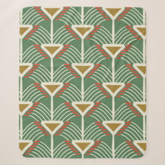 grünes nahtloses Muster mit Linien und geometrisch Sherpadecke