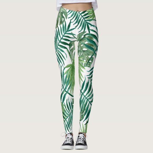 Grünes natürliches Design Leggings (Vorderseite)