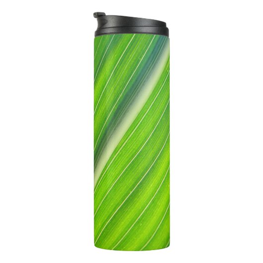 Grünes natürliches Muster Thermosbecher (Nach rechts gedreht)