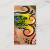 Grünes Neon Visitenkarte (Rückseite)