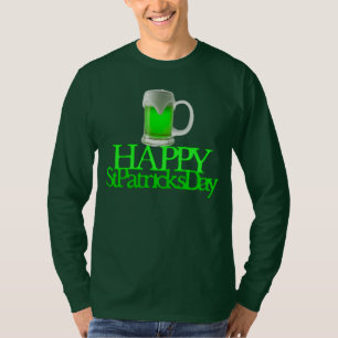 Grünes Neonbier unscharfen glücklichen St Patrick T-Shirt
