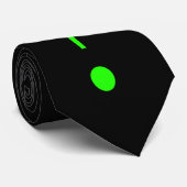Grünes Neonfragezeichen Krawatte (Gerollt)