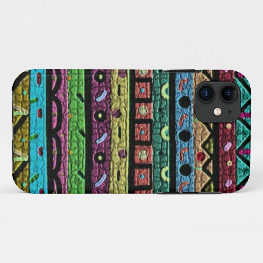 Grünes Neonmosaik Case-Mate iPhone Hülle (Rückseite (Horizontal))