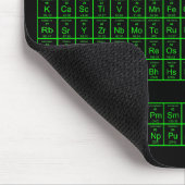 Grünes NeonPeriodensystem Mousepad (Ecke)