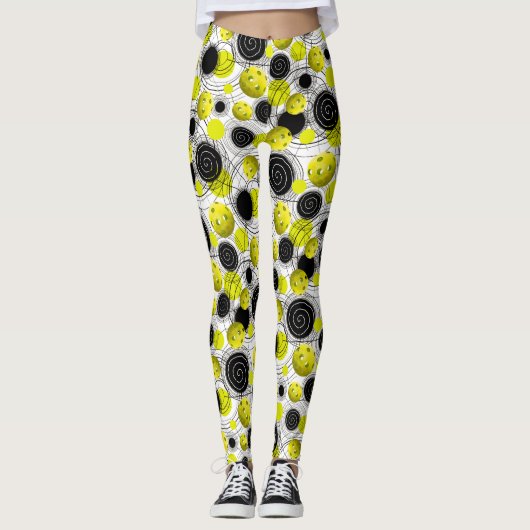 Grünes Neonpickleballs - Leggings (Vorderseite)