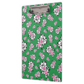 Grünes Nerdkuhmuster Klemmbrett (Links)