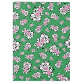 Grünes Nerdkuhmuster Klemmbrett (Rückseite)