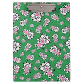 Grünes Nerdkuhmuster Klemmbrett (Vorderseite)
