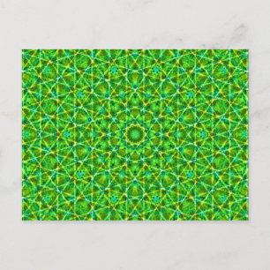 Grünes Netz Kaleidoskop/Grünes Kaleidoskop-Netz Postkarte