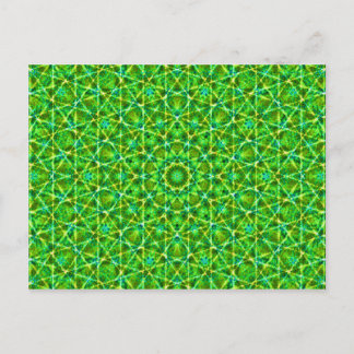 Grünes Netz Kaleidoskop/Grünes Kaleidoskop-Netz Postkarte