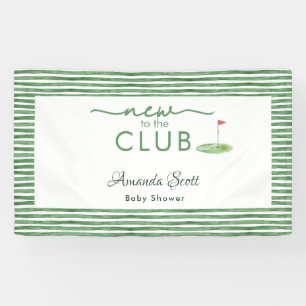 Grünes Neues im Club Golf Thema Baby Shower Banner