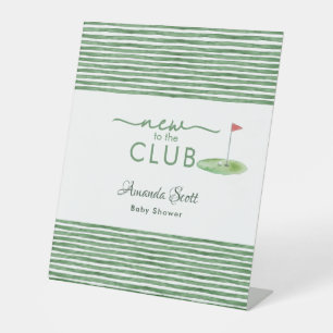 Grünes Neues im Club Golf Thema Baby Shower Sockelschild