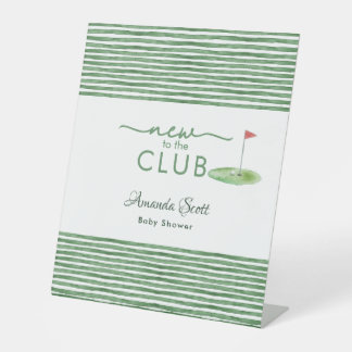Grünes Neues im Club Golf Thema Baby Shower Sockelschild