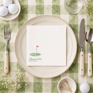 Grünes Neues im Club Golf Thema Babyparty Serviette