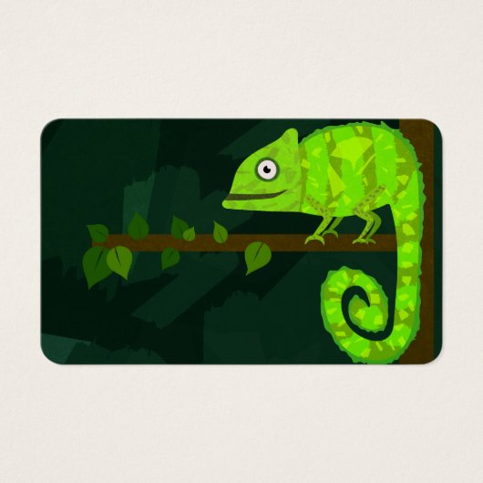 Grünes niedliches Chamäleon (Vorderseite)