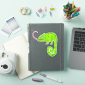 Grünes niedliches Chamäleon Aufkleber (iPad Hülle)